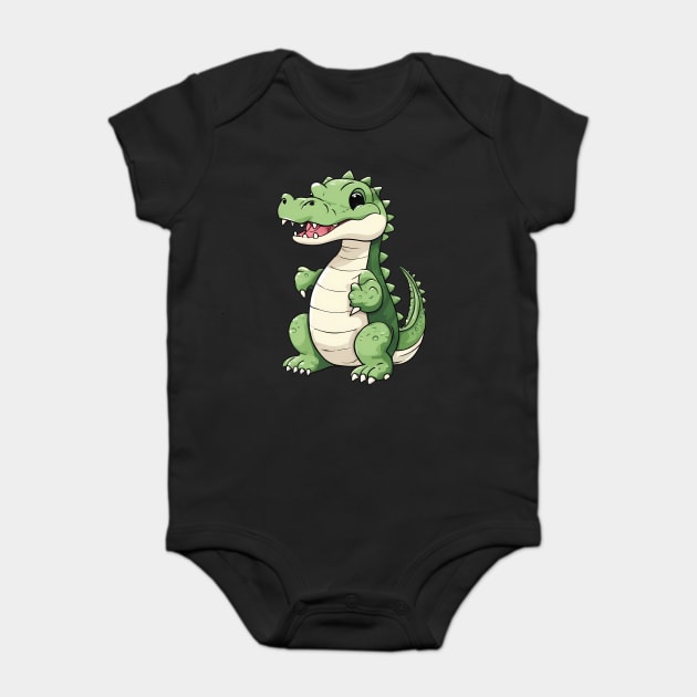 Baby Crocodile Baby Bodysuit by animegirlnft